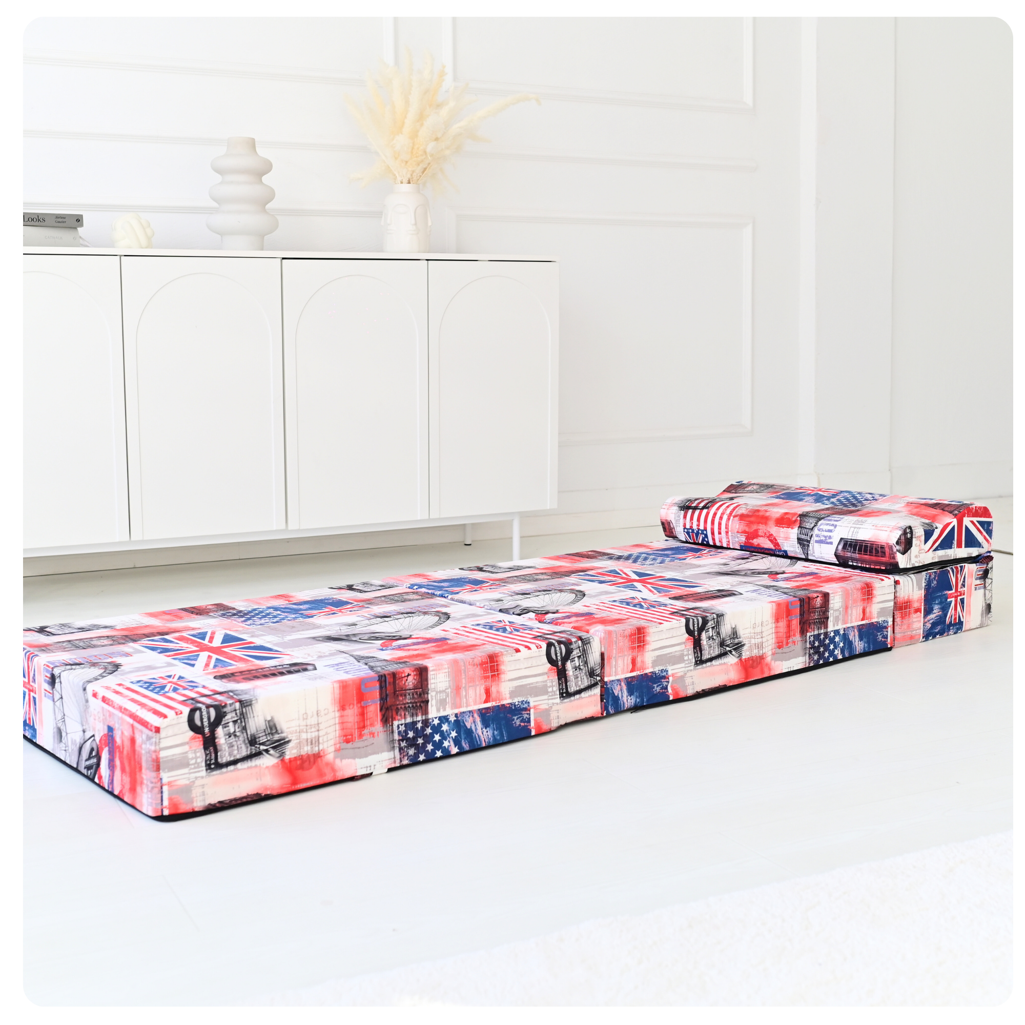 MATERAC TURYSTYCZNY SKŁADANY FOTEL 200x70x15cm - 2 w 1 LONDYN