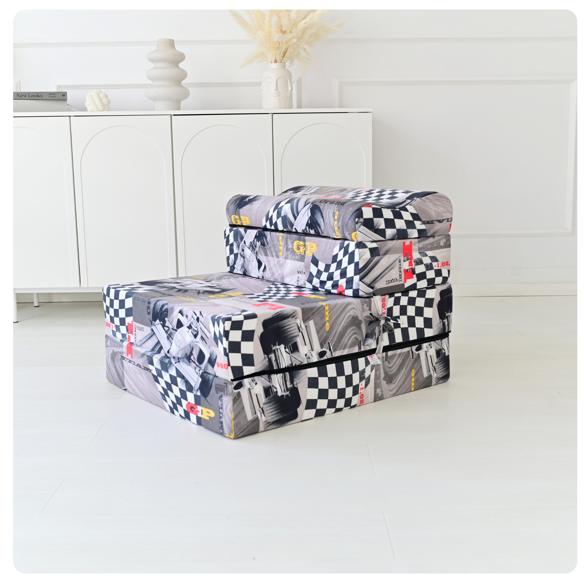MATERAC TURYSTYCZNY SKŁADANY FOTEL 200x70x15cm - 2 w 1 FORMUŁA