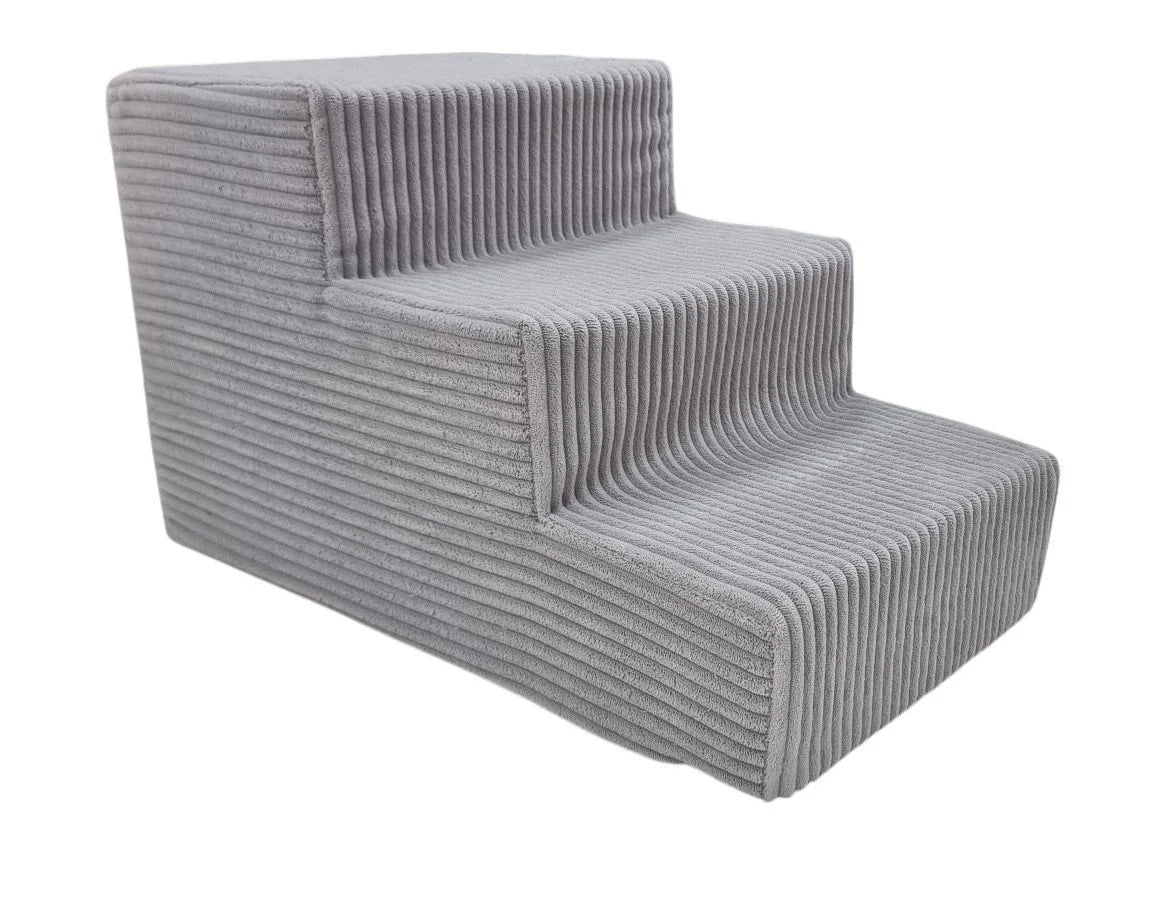 SCHODY SCHODKI DLA PSA RAMPA PODEST 3 STOPNIE 30cm. - SZARY