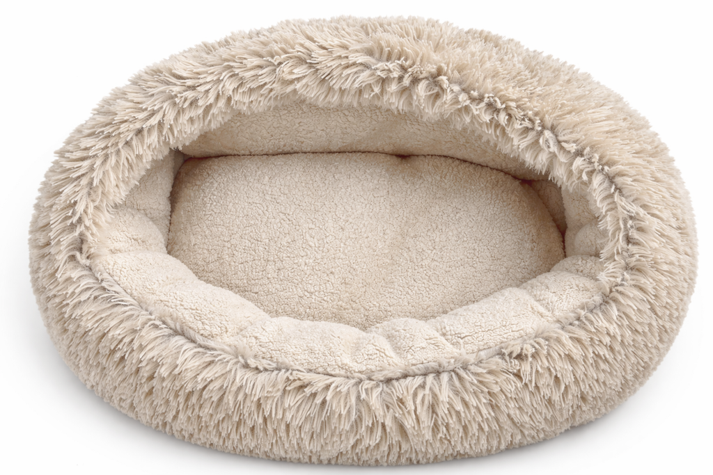 Legowisko śpiworek 60 cm – dla psa i kota Ciepłe, okrągłe. Shaggy / Boucle