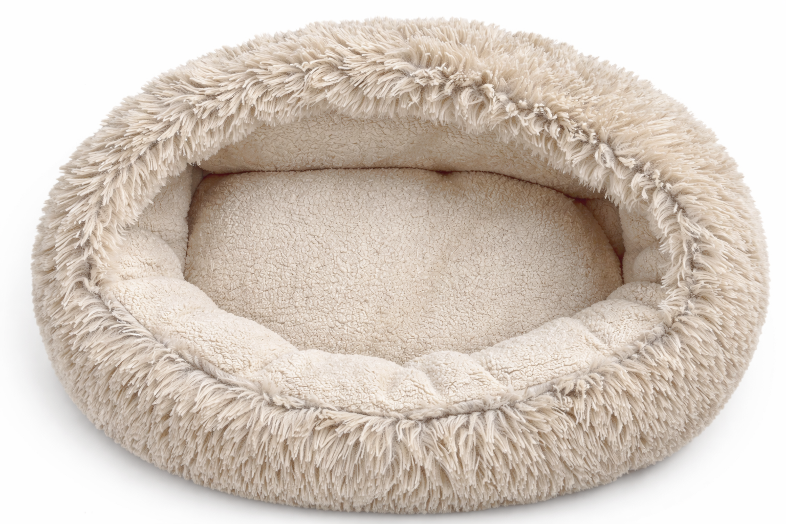 Legowisko śpiworek 60 cm – dla psa i kota Ciepłe, okrągłe. Shaggy / Boucle
