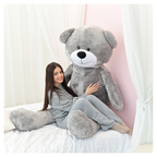 DUŻY MIŚ PLUSZOWY 220cm PLUSZAK MASKOTKA GIGANT - SZARY