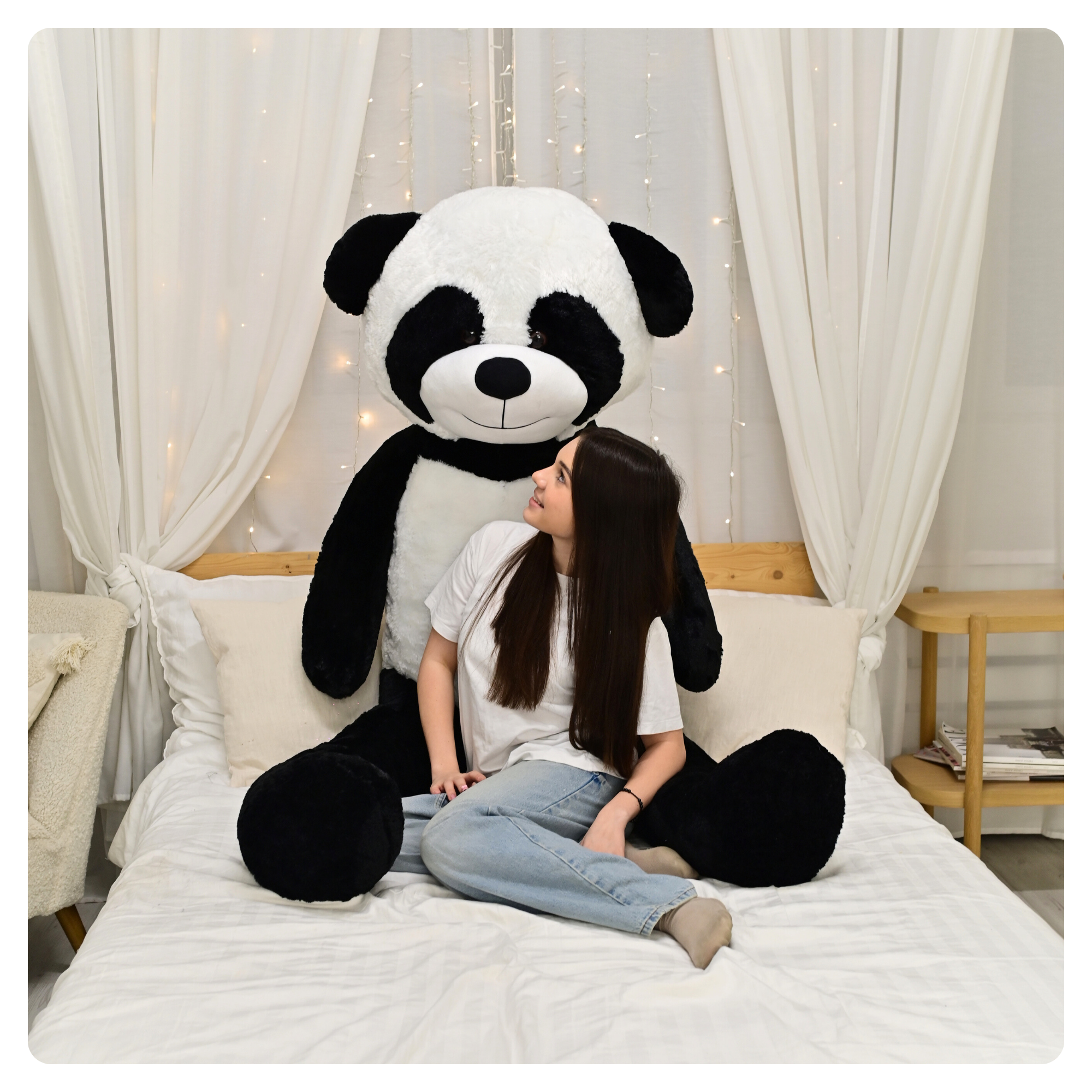 DUŻY MIŚ PLUSZOWA PANDA XXL 220cm MASKOTKA GIGANT