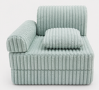 2 x Modułowa rozkładana SOFA - FOTEL dla dzieci - ZESTAW wypoczynkowy materac TURKUS SZTRUKS