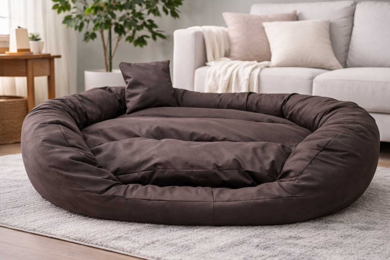 LEGOWISKO SOFA 115 X 80 BRĄZOWE