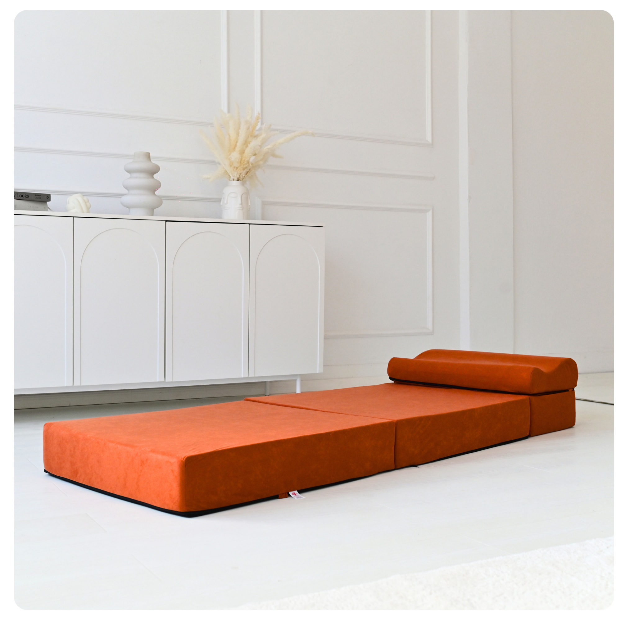 MATERAC TURYSTYCZNY SKŁADANY FOTEL 200x70x15cm - 2 w 1 BRĄZOWY