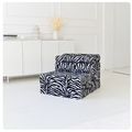 MATERAC TURYSTYCZNY SKŁADANY FOTEL 200x70x15cm - 2 w 1 - ZEBRA