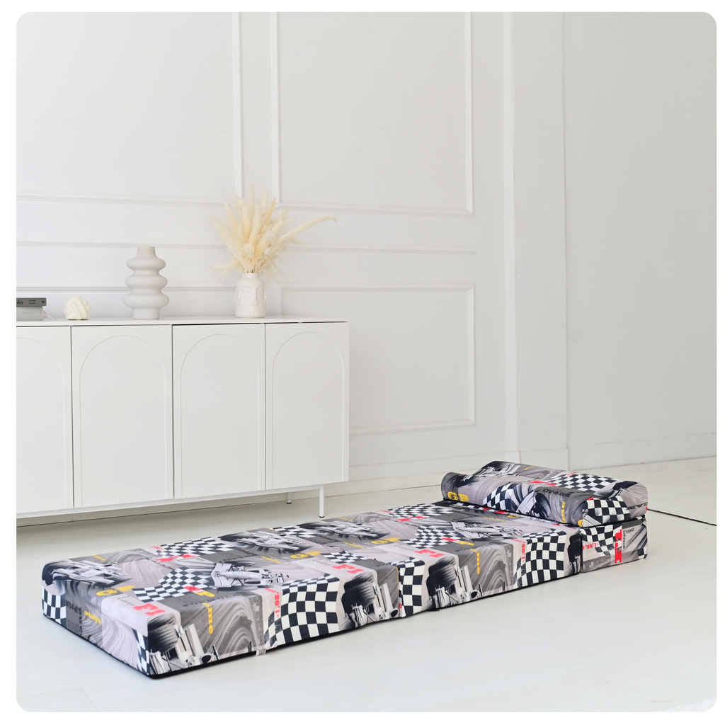 MATERAC TURYSTYCZNY SKŁADANY FOTEL 200x70x15cm - 2 w 1 FORMUŁA