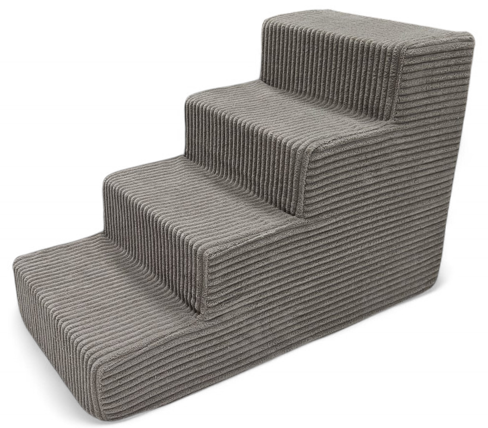 SCHODY SCHODKI STABILNE DLA PSA RAMPA PODEST 4 STOPNIE 40cm. - BEŻOWY