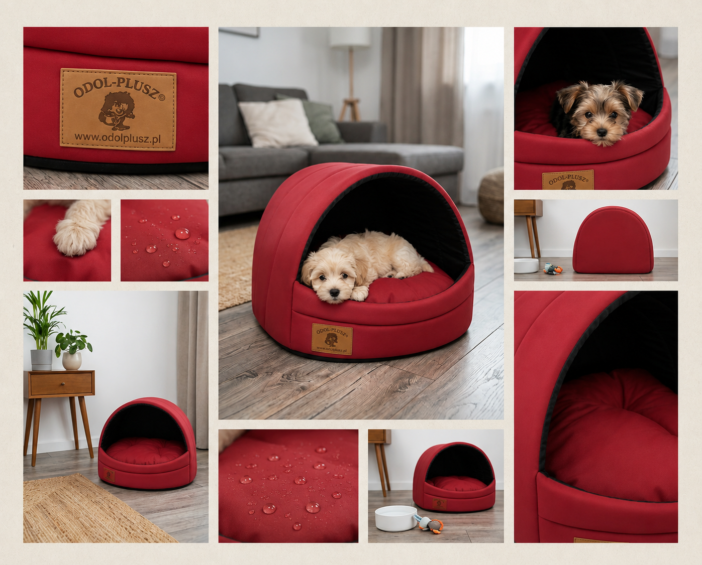BUDKA DLA PSA  39 X 40 X 34 CZERWONA - 2