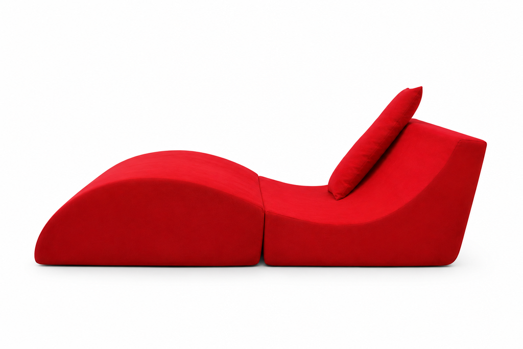 FOTEL RELAX KANAPA 2 W 1 - CZERWONY