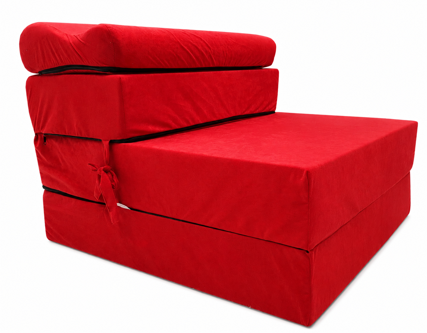 MATERAC TURYSTYCZNY SKŁADANY FOTEL 200x70x15cm - CZERWONY