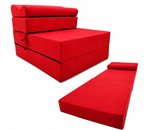MATERAC TURYSTYCZNY SKŁADANY FOTEL 200x70x15cm - CZERWONY