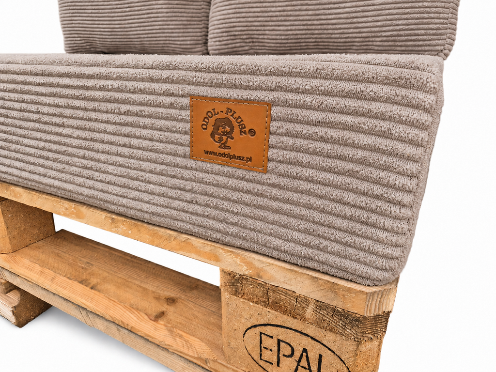 Zestaw Poduch na Palety Poduszki Ogrodowe 120x80 + 40 BEŻ SZTRUKS