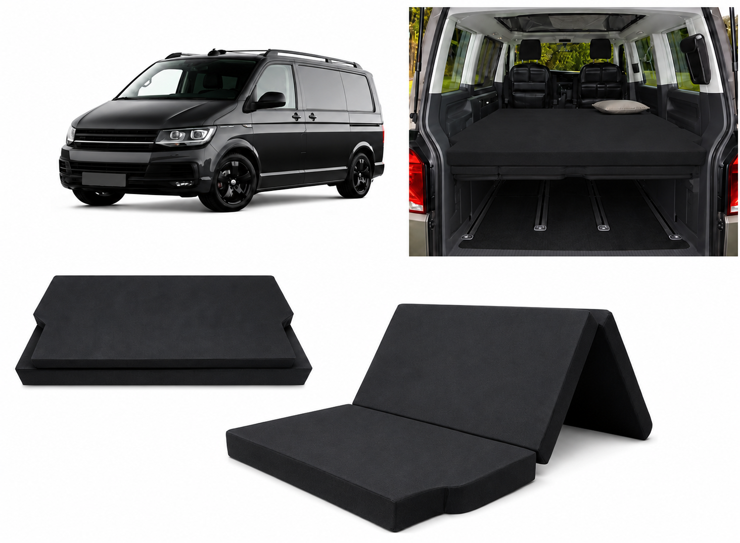 Materac do kampera VW T4 T5 T6 Multivan California Beach 148x186x7 składany