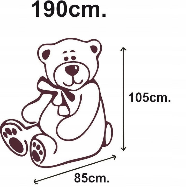 DUŻY MIŚ PLUSZOWY MASKOTKA GIGANT 190 cm SZARO- CZERWONY