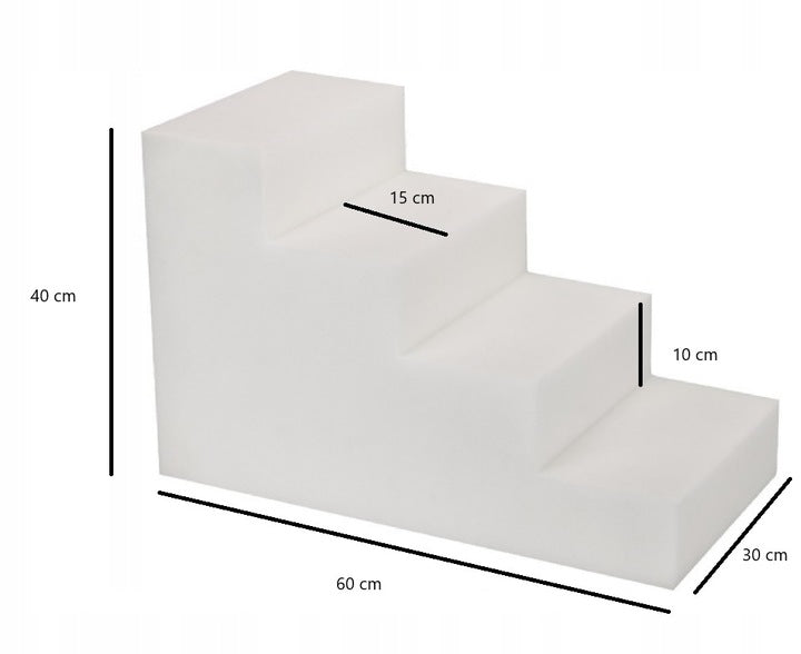 SCHODY SCHODKI STABILNE DLA PSA RAMPA PODEST 4 STOPNIE 40cm. - GRAFIT