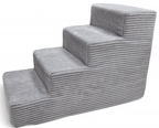 SCHODY SCHODKI STABILNE DLA PSA RAMPA PODEST 4 STOPNIE 40cm. - SZARY