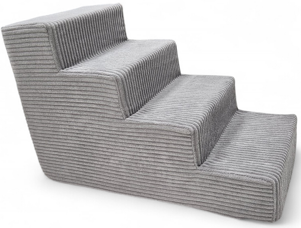 SCHODY SCHODKI STABILNE DLA PSA RAMPA PODEST 4 STOPNIE 40cm. - SZARY