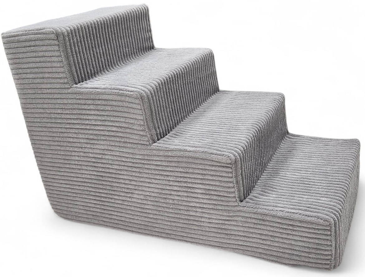 SCHODY SCHODKI STABILNE DLA PSA RAMPA PODEST 4 STOPNIE 40cm. - SZARY
