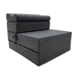 MATERAC TURYSTYCZNY SKŁADANY FOTEL 200x70x15cm - SZARY
