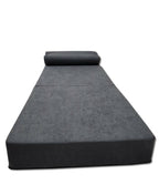 MATERAC TURYSTYCZNY SKŁADANY FOTEL 200x70x15cm - SZARY