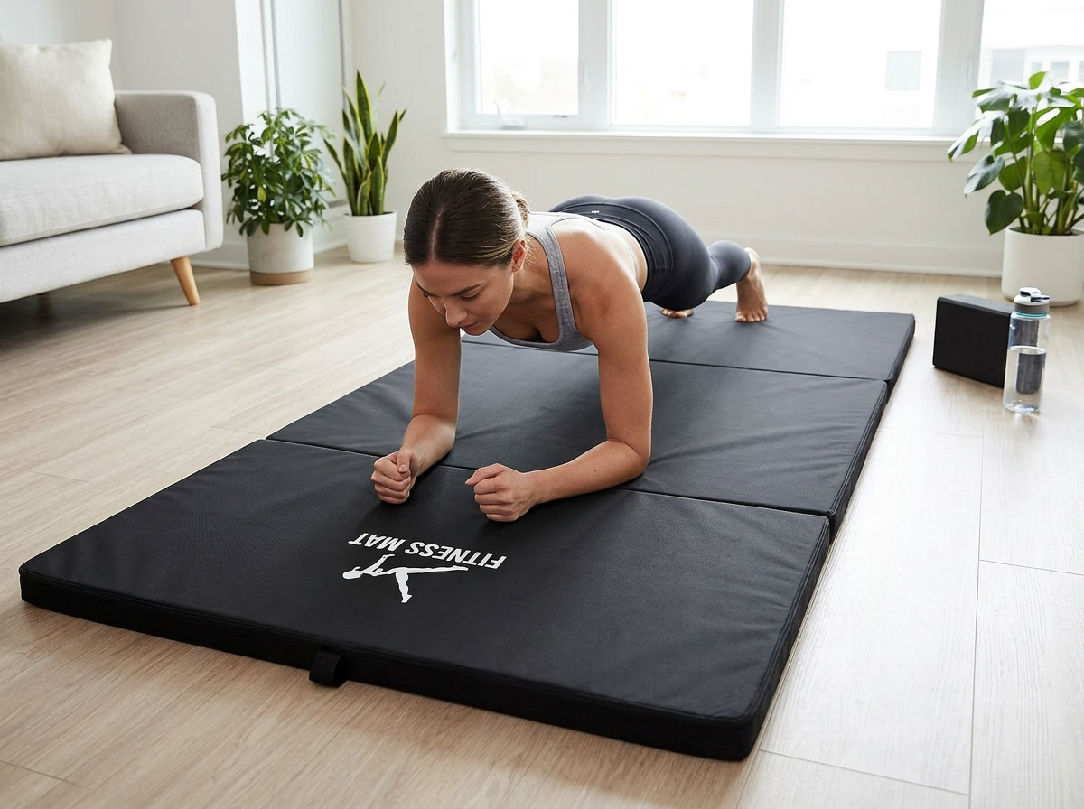 MATERAC GIMNASTYCZNY FITNESS TURYSTYCZNY 200x80x5 - CZARNY