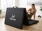 MATERAC GIMNASTYCZNY FITNESS TURYSTYCZNY 200x80x5 - CZARNY