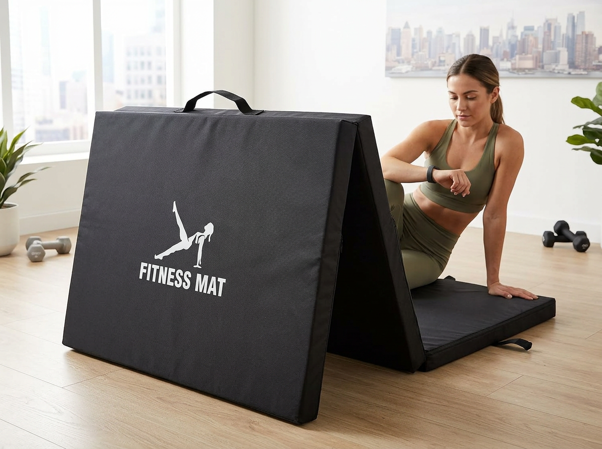 MATERAC GIMNASTYCZNY FITNESS TURYSTYCZNY 200x80x5 - CZARNY