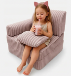 Modułowa rozkładana SOFA - FOTEL dla dzieci wypoczynkowy materac PASTELOWY RÓŻ